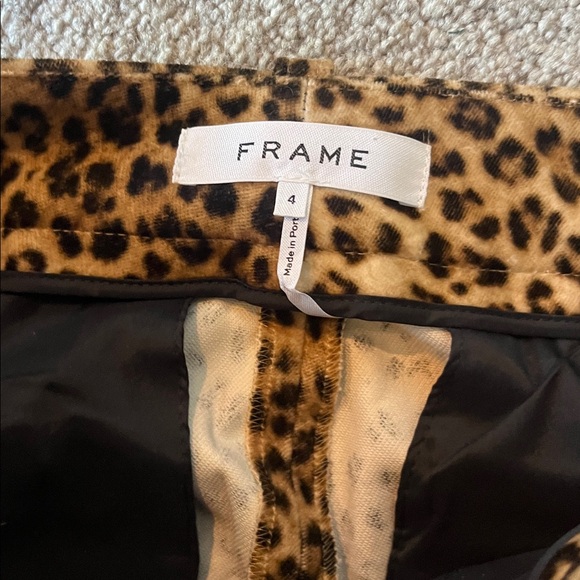 Frame Faithful Cropped Leopard Print Pant Size 4 - Picture 9 of 12